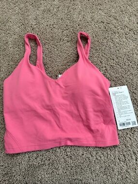 lululemon athletica Pink Cropped V‑Neck Tank Top